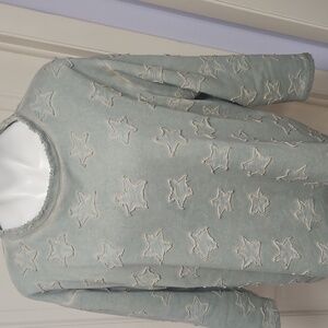 Magnolia pearl star Hermosa applique hand dyed Distressed Sweatshirt